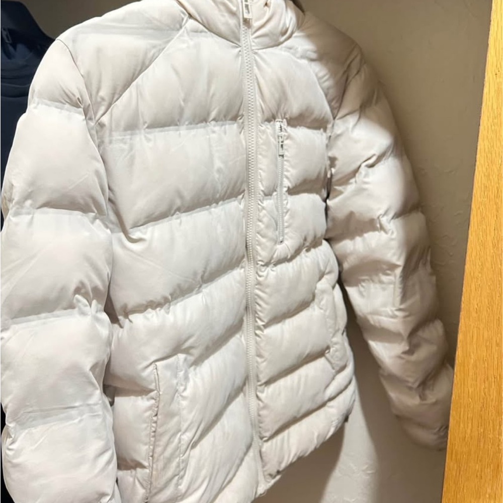 Topman Women's Cream Puffer Jacket